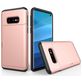 Mobigear Card Samsung Galaxy S10e Hülle Hardcase Backcover Stoßfest mit Kartenhalter - Roségold