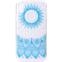 Mobigear Design iPhone XS Max Hülle Flexibles TPU Backcover - Mandala Blau