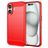 Mobigear Brushed Slim iPhone 16 Plus Hülle Flexibles TPU Backcover - Rot
