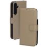 Mobiparts Samsung Galaxy A35 Hülle Echtes Leder Klapphülle Geldbörse - Taupe