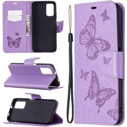 Mobigear Butterfly POCO M3 Hülle Klapphülle Geldbörse - Lila