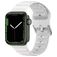 Mobigear Bumpy Silikon Apple Watch Armband Dornschließe - 42/41/40/38 mm - Weiß