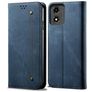 Mobigear Ranch Motorola Moto E14 Hülle Klapphülle Geldbörse - Blau