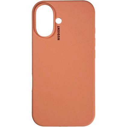 Nudient Base iPhone 16 Plus Silikon Backcover - Peach Orange