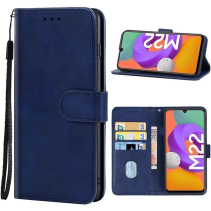 Mobigear Wallet Samsung Galaxy M22 Klapphülle Portemonnaie - Blau