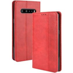 Mobigear Sensation LG V60 ThinQ Hülle Klapphülle Geldbörse - Rot