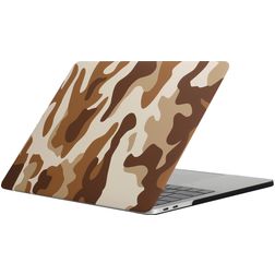 Mobigear Camouflage MacBook Pro 13 Zoll (2016-2023) Hardcase Hülle MacBook Case - Braun - Model A1706 / A1708 / A1989 / A2159 / A2289 / A2251 / A2338