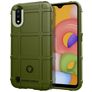 Mobigear Rugged Shield Samsung Galaxy A01 Hülle Flexibles TPU Backcover Stoßfest - Grün