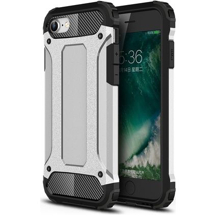 Mobigear Outdoor iPhone SE (2022) Hülle Hardcase Backcover Stoßfest - Silber