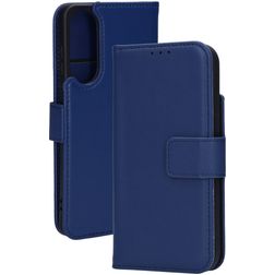 Mobiparts Wallet Samsung Galaxy S25 Edge Hülle Echtes Leder Klapphülle Geldbörse - Blau