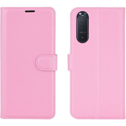 Mobigear Classic Sony Xperia 5 II Hülle Klapphülle Geldbörse - Pink