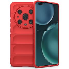 Mobigear Bumpy HONOR Magic 4 Pro Hülle Flexibles TPU Backcover - Rot