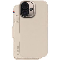 Decoded Detachable Wallet iPhone 16 MagSafe Hülle Echtes Leder Abnehmbare 2in1 Klapphülle Geldbörse - Clay