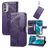 Mobigear Butterfly Motorola Moto G52 Klapphülle Portemonnaie - Lila