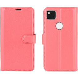 Mobigear Classic Google Pixel 4a Hülle Klapphülle Geldbörse - Rot