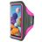 Mobiparts Comfort Fit Handyhalterung Joggen Samsung Galaxy A21s Sporthülle Neopren Sportarmband - Neon Pink