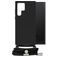 Mobilize Lanyard Gelly Samsung Galaxy S22 Ultra Flexibles TPU Handykette - Schwarz