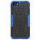Mobigear Tire iPhone SE (2022) Hülle Hardcase Backcover Stoßfest mit Ständer - Schwarz / Blau