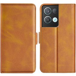 Mobigear Slim Magnet OPPO Reno 8 Pro 5G Hülle Klapphülle Geldbörse - Cognac