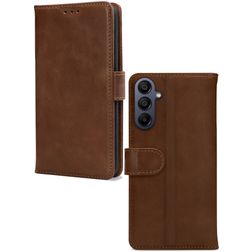 Mobilize Wallet Samsung Galaxy A05s Hülle Echtes Leder Klapphülle Geldbörse - Braun