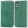 Mobigear Retro Slim Samsung Galaxy S21 FE Hülle Klapphülle Geldbörse - Grün