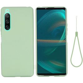 Mobigear Rubber Touch Sony Xperia 10 IV Silikon Hülle Backcover - Grün