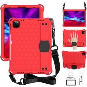 Mobigear Ruggedized iPad 10 (2022) Hülle EVA Schaum Backcover + Stifthalter + Schulterträger + Ständer - Rot