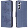 Mobigear Butterfly Samsung Galaxy S24 Hülle Klapphülle Geldbörse - Blau