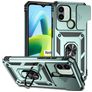 Mobigear Armor Ring Cam Slide Xiaomi Redmi A1 4G Hülle Hardcase Backcover Stoßfest mit Ringhalter und Kamera Slider - Grün