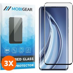 Mobigear Premium Xiaomi Mi 10 Pro Panzerglas Gehärtetes Glas Displayschutz - Hüllenfreundlich - Schwarz (3er Pack)
