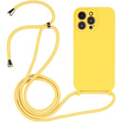 Mobigear Lanyard iPhone 14 Pro Silikon Handykette - Gelb