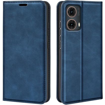Mobigear Retro Slim Motorola Moto G85 Klapphülle Portemonnaie - Dunkelblau
