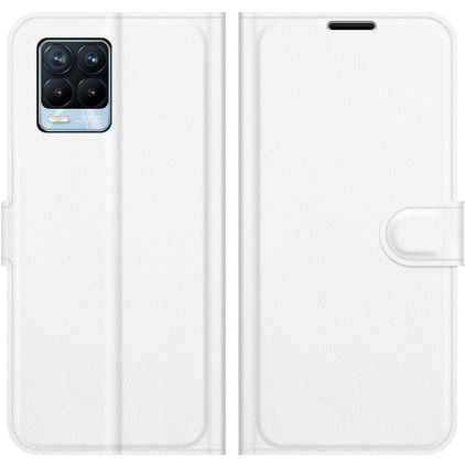 Mobigear Classic Realme 8 Pro Hülle Klapphülle Geldbörse - Weiß