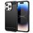 Mobigear Brushed Slim iPhone 15 Pro Max Hülle Flexibles TPU Backcover - Schwarz