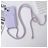 Mobigear Lanyard Card iPhone 15 Plus Silikon Handykette mit Kartenhalter - Lila