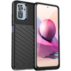 Mobigear Groove POCO M5s Hülle Flexibles TPU Backcover - Schwarz