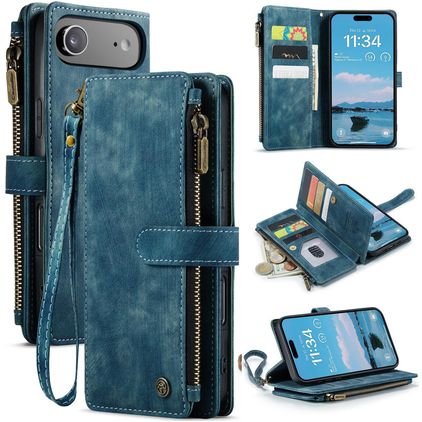 CaseMe C30 iPhone Air Hülle Klapphülle Geldbörse - Blau