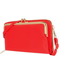 Antonio Fonzo Crossbody Clutch Snap Handytasche - Large - Rot
