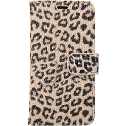 Mobigear Leopard iPhone XS Hülle Klapphülle Geldbörse - Braun