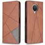 Mobigear Rhombus Slim Nokia G20 Hülle Klapphülle - Braun