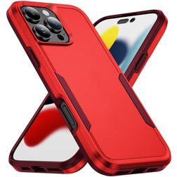 Mobigear Heavy Armor iPhone 16 Pro Max Hülle Hardcase Backcover Stoßfest - Rot