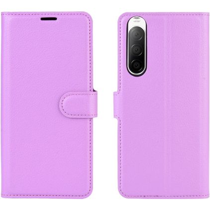 Mobigear Classic Sony Xperia 10 II Hülle Klapphülle Geldbörse - Lila