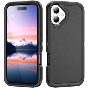 Mobigear Rugged iPhone 17 Hülle Hardcase Backcover Stoßfest - Schwarz