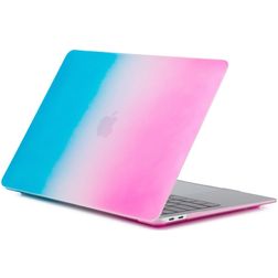 Mobigear Rainbow Matte MacBook Pro 13 Zoll (2016-2023) Hardcase Hülle MacBook Case - Blau / Pink - Model A1706 / A1708 / A1989 / A2159 / A2289 / A2251 / A2338