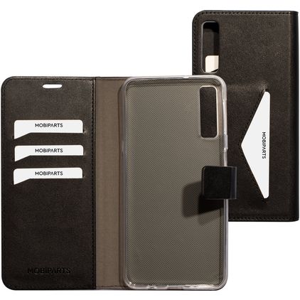 Mobiparts Classic Wallet Samsung Galaxy A7 (2018) Klapphülle Portemonnaie - Schwarz