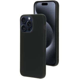 Mobiparts iPhone 15 Pro Max Silikon Hülle Backcover - Schwarz