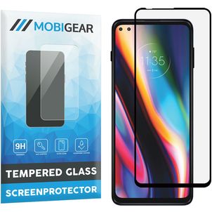 Mobigear Premium Motorola Moto G 5G Plus Panzerglas Gehärtetes Glas Displayschutz - Hüllenfreundlich - Schwarz