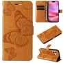 Mobigear Butterfly iPhone 16 Hülle Klapphülle Geldbörse - Cognac