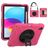 Mobigear SureGrip iPad 10 (2022) Hülle Kunststoff,Silikon Backcover + Stifthalter + Schulterträger + Ständer - Pink