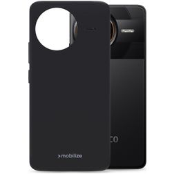 Mobilize Rubber Gelly POCO F7 Ultra Hülle Flexibles TPU Backcover - Schwarz
